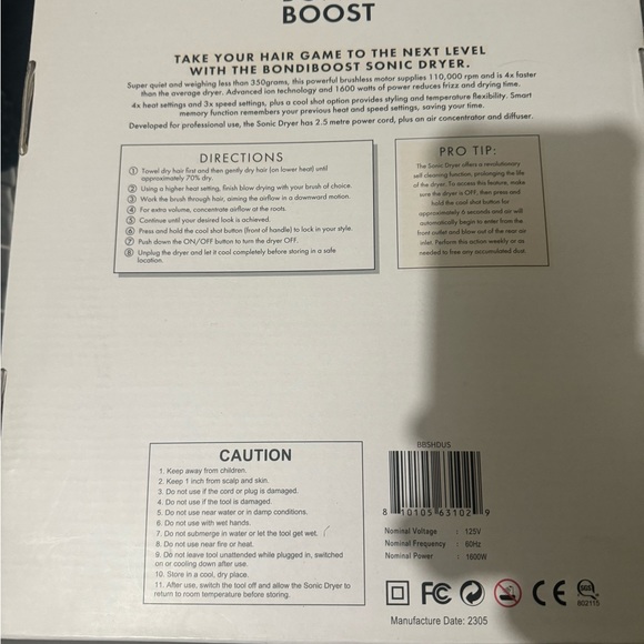 Hair dryer with diffuser - Picture 3 of 3